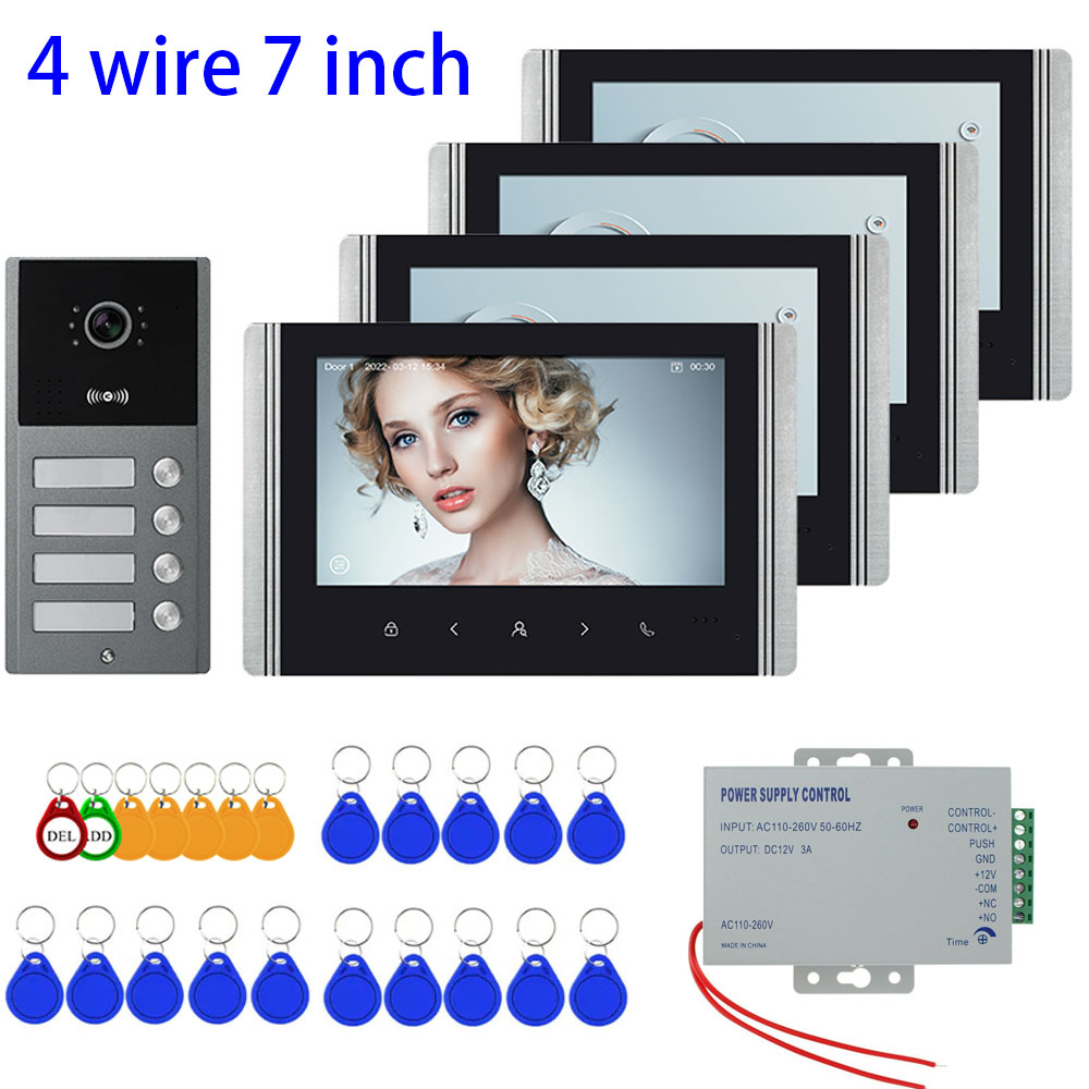 Smart Doorbell Wired - 4 Dây 7 Inch Chung Cư