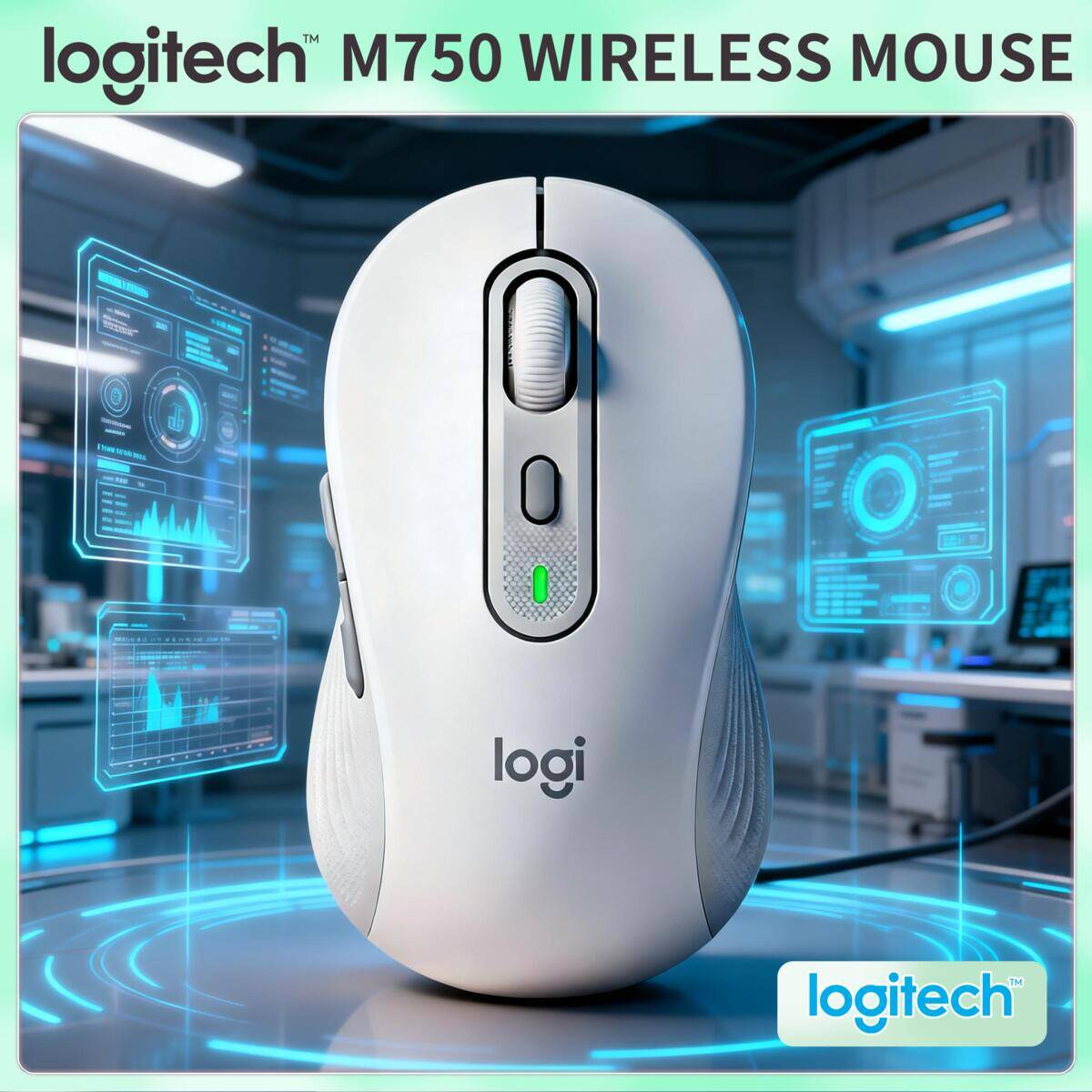 Home Automation Industry - Logitech M750 Ergonomic Bluetooth Mouse Silent