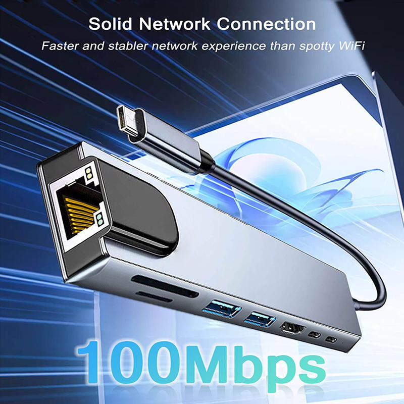 8 In 1 USB Type C Hub for MacB - đánh giá và giá Home Assistant Sd