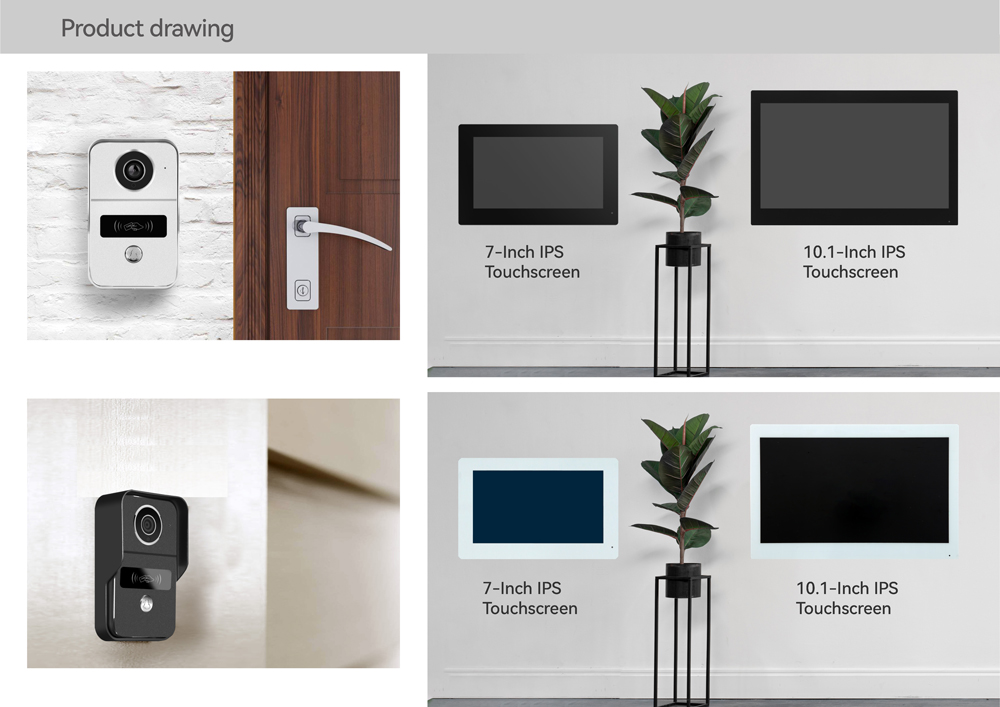 For add 1pcs LCD TUYA 2-wire 1 - đánh giá và giá Smart Doorbell Wired