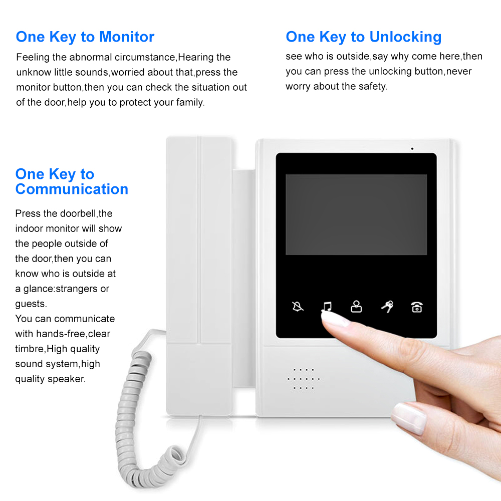 4.3 Inch LCD Video Intercom Sy - đánh giá và giá Smart Doorbell Wired