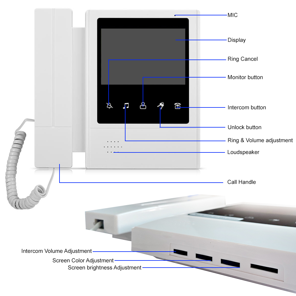4.3 Inch LCD Video Intercom Sy - đánh giá và giá Smart Doorbell Wired