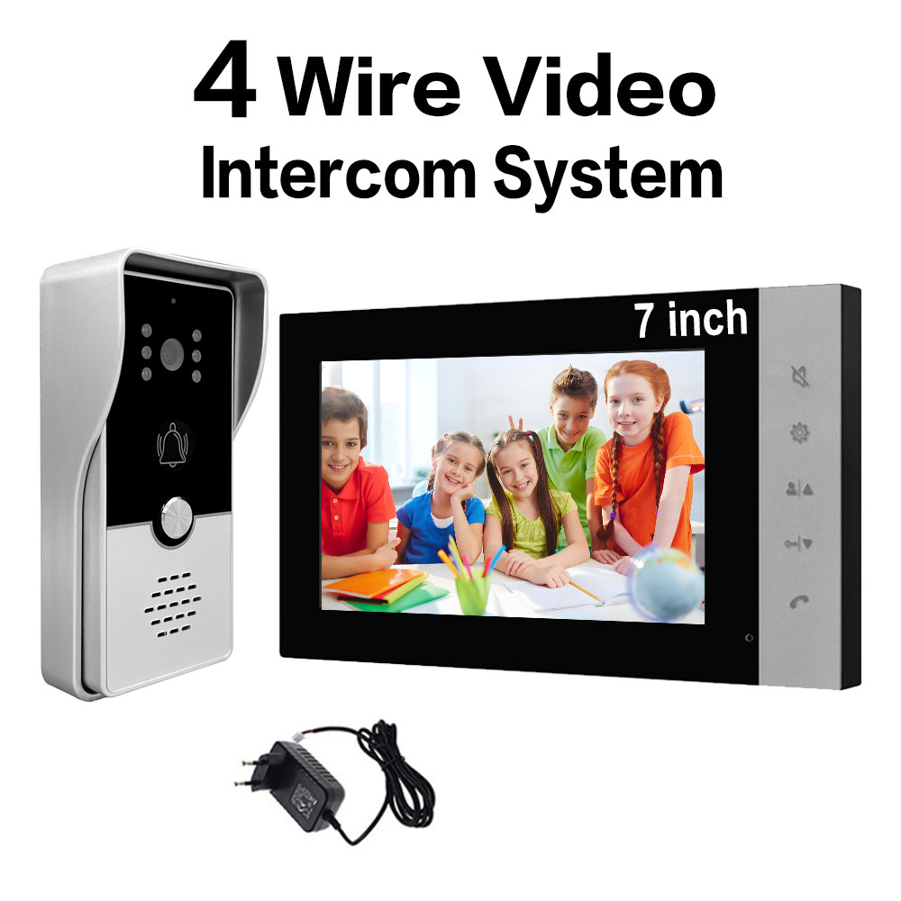 4 Wire 7 Inches Wired Video Do - đánh giá và giá Smart Doorbell Wired