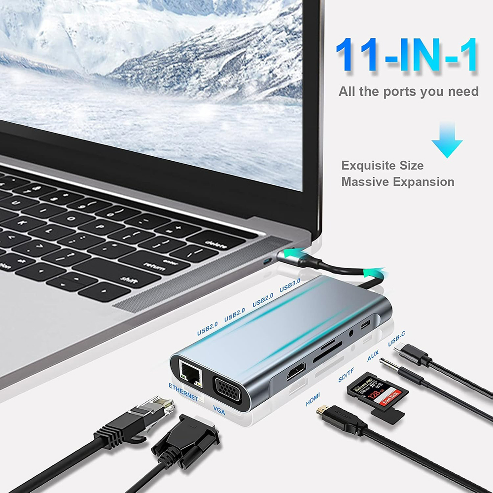 11-in-1 USB C Hub Thunderbolt  - đánh giá và giá Home Assistant Sd