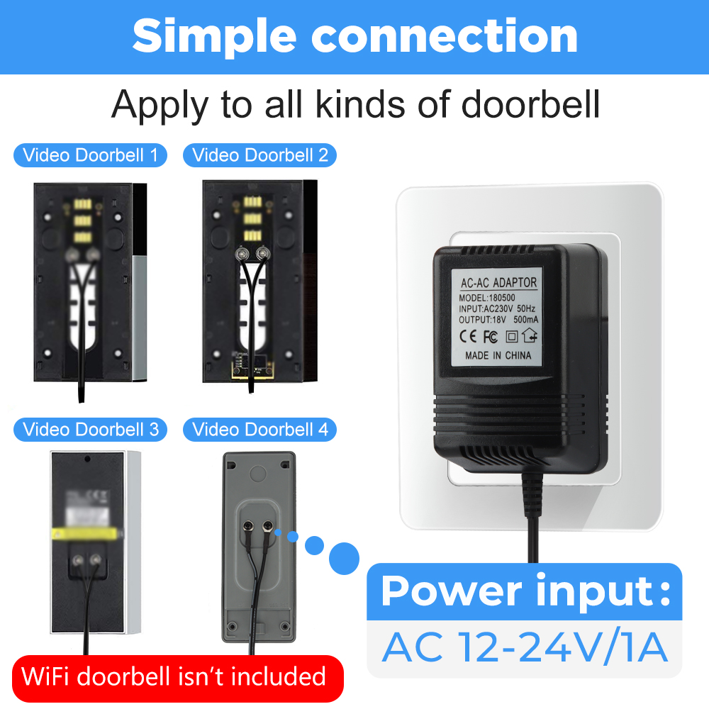 18V AC Transformer Charger for - đánh giá và giá Smart Doorbell Wired